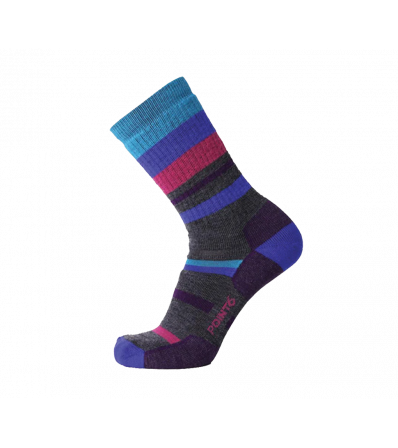 Point6 Mixed Stripe Medium Crew Socks