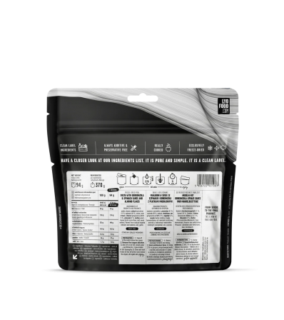 LYO Farfalle with Gorgonzola and Spinach Sauce 370g